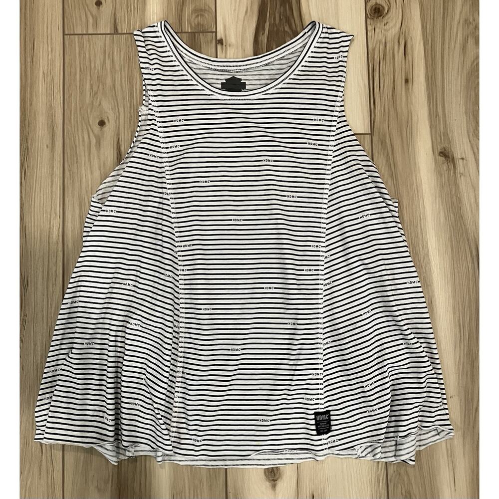 Harley Davidson HDMC Striped Tank Top Women’s Size L